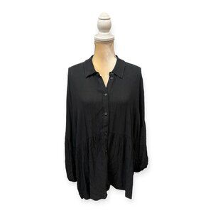 Sanctuary Unforgettable Top In Black Size L Large Blouse